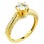 Χρυσό μονόπετρο δαχτυλίδι Κ14 με ζιργκόν