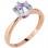 Ροζ χρυσό μονόπετρο δαχτυλίδι Κ14 με ζιργκόν