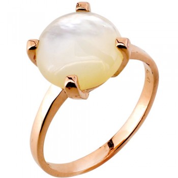 Μονόπετρο δαχτυλίδι από ροζ χρυσό Κ14 με φίλντισι