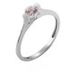 Λευκόχρυσο μονόπετρο δαχτυλίδι Κ9 με ζιργκόν