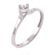 Λευκόχρυσο μονόπετρο δαχτυλίδι Κ14 με ζιργκόν