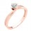 Μονόπετρο δαχτυλίδι από ροζ χρυσό Κ14 με ζιργκόν