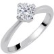Λευκόχρυσο μονόπετρο δαχτυλίδι Κ14 με ζιργκόν