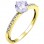 Χρυσό μονόπετρο δαχτυλίδι Κ14 με ζιργκόν