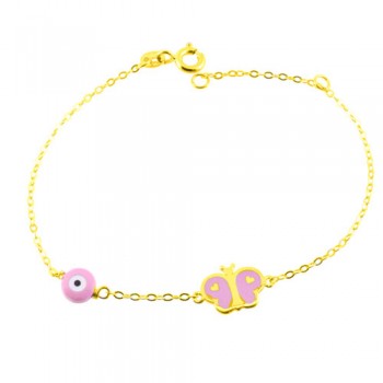 Χρυσό παιδικό βραχιόλι Κ14