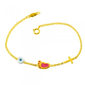 Χρυσό παιδικό βραχιόλι Κ9