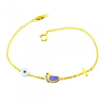 Χρυσό παιδικό βραχιόλι Κ9