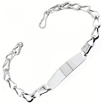 Λευκόχρυσο παιδικό βραχιόλι ταυτότητα Κ14