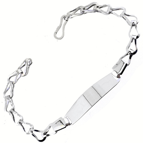 Λευκόχρυσο παιδικό βραχιόλι ταυτότητα Κ14