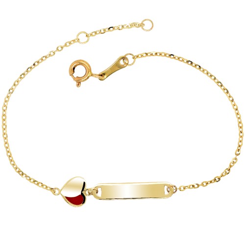 Χρυσό παιδικό βραχιόλι ταυτότητα Κ14