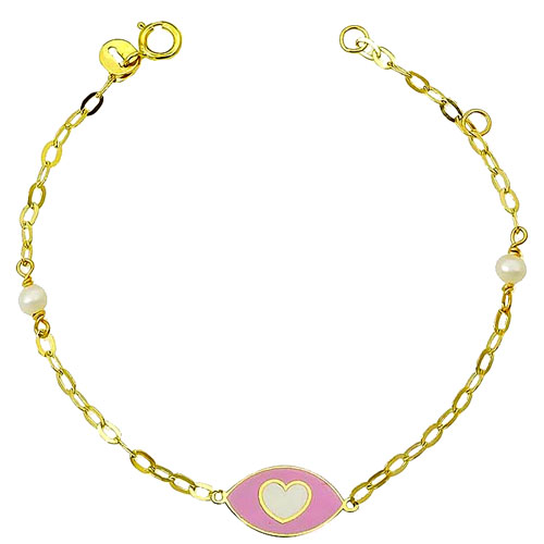 Χρυσό παιδικό βραχιόλι μάτι Κ9