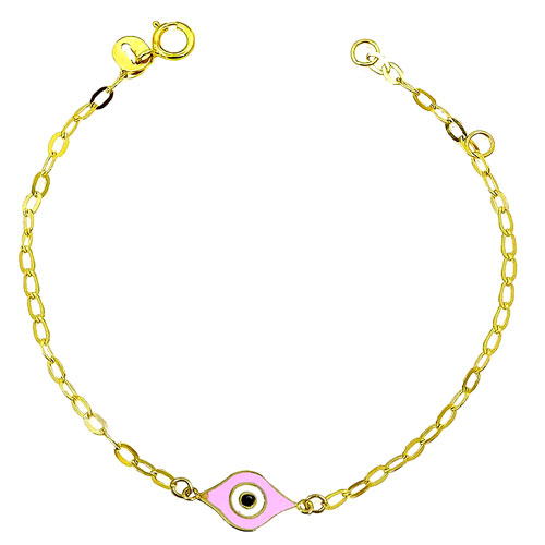 Χρυσό παιδικό βραχιόλι μάτι Κ9
