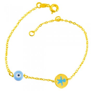 Χρυσό παιδικό βραχιόλι Κ14