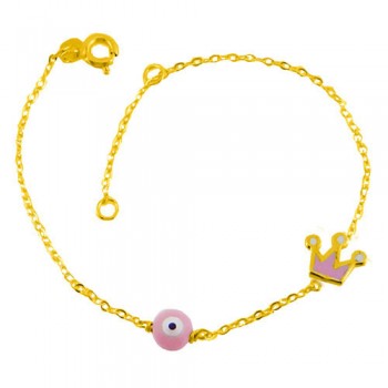 Χρυσό παιδικό βραχιόλι Κ14