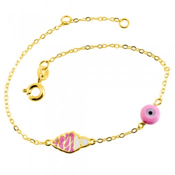 Χρυσό παιδικό βραχιόλι Κ14