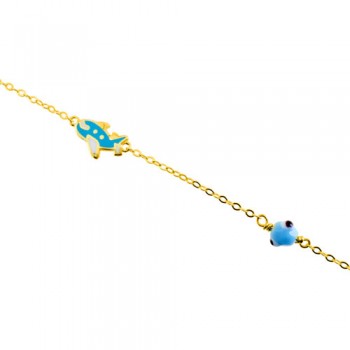 Χρυσό παιδικό βραχιόλι Κ14