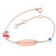 Παιδικό βραχιόλι ταυτότητα από ροζ χρυσό Κ14