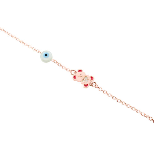 Παιδικό βραχιόλι από ροζ χρυσό Κ14