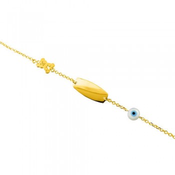 Χρυσό παιδικό βραχιόλι ταυτότητα Κ14