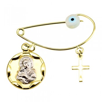 Παιδική χρυσή παραμάνα με φυλαχτό Κ9