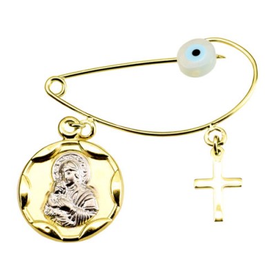 Παιδική χρυσή παραμάνα με φυλαχτό Κ9