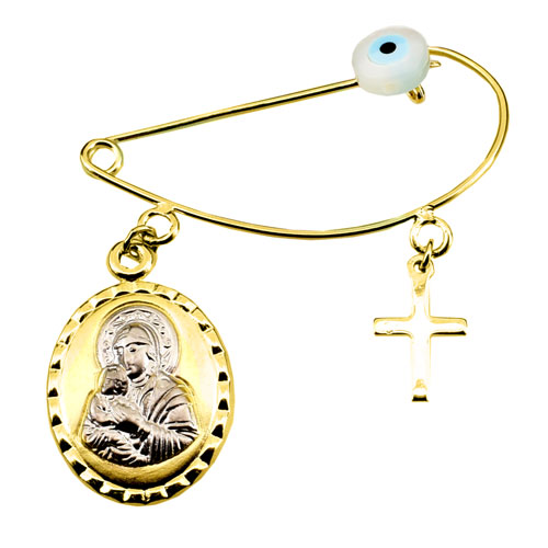 Παιδική χρυσή παραμάνα με φυλαχτό Κ9