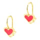 Χρυσά παιδικά σκουλαρίκια καρδιές Κ9