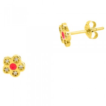 Χρυσά παιδικά σκουλαρίκια Κ9