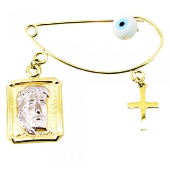 Παιδική χρυσή παραμάνα με φυλαχτό Κ9