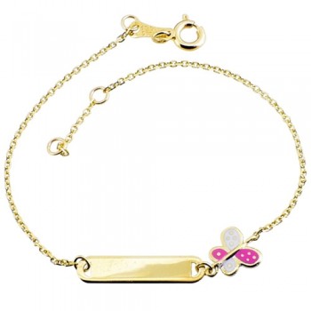 Παιδικό χρυσό βραχιόλι "ταυτότητα" Κ14