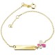 Παιδικό χρυσό βραχιόλι "ταυτότητα" Κ14