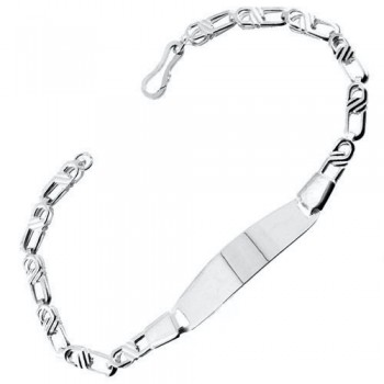 Λευκόχρυσο παιδικό βραχιόλι ταυτότητα Κ14