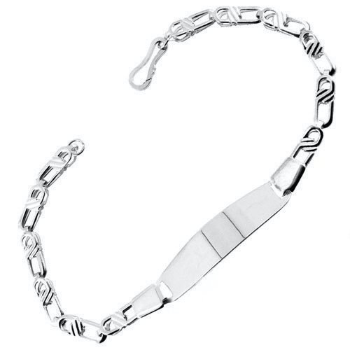 Λευκόχρυσο παιδικό βραχιόλι ταυτότητα Κ14