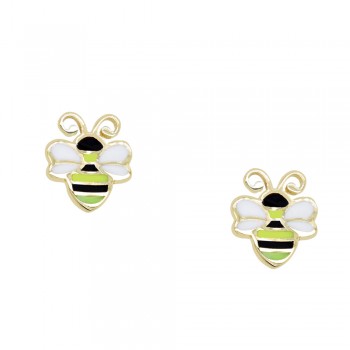 Χρυσά παιδικά σκουλαρίκια μέλισσες Κ14