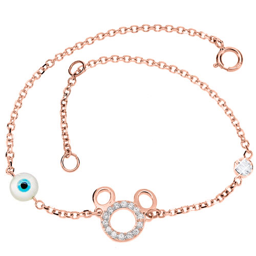 Παιδικό βραχιόλι από ροζ χρυσό Κ9