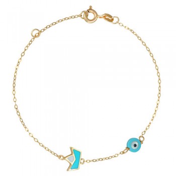 Χρυσό παιδικό βραχιόλι Κ14