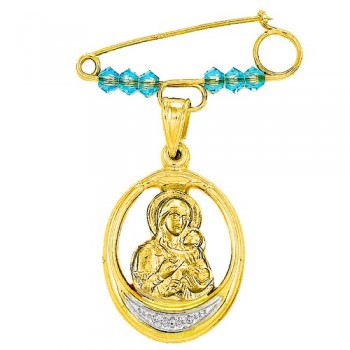 Παιδική χρυσή παραμάνα Κ9 με φυλαχτό