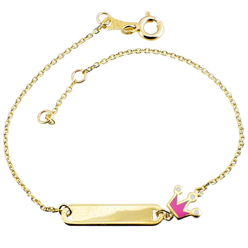Παιδικό χρυσό βραχιόλι "ταυτότητα" Κ14