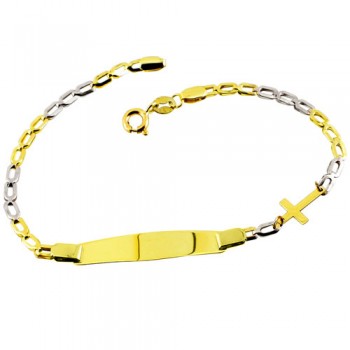 Παιδικό χρυσό βραχιόλι "ταυτότητα" Κ14