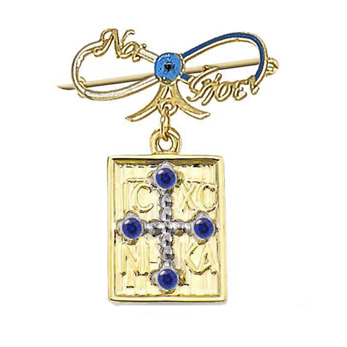 Χρυσή παιδική παραμάνα Κ9 με φυλαχτό