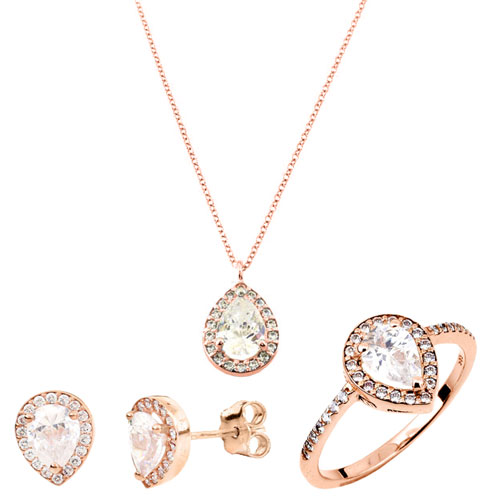 Mini set από ροζ χρυσό Κ14