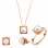 Mini set από ροζ χρυσό Κ14 με μαργαριτάρια