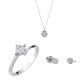 Λευκόχρυσο σετ κοσμημάτων γάμου αρραβώνα Κ18 με brilliant