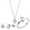 Mini set από λευκό χρυσό Κ14 με ζιργκόν