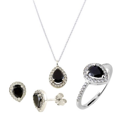 Mini set από λευκό χρυσό Κ14