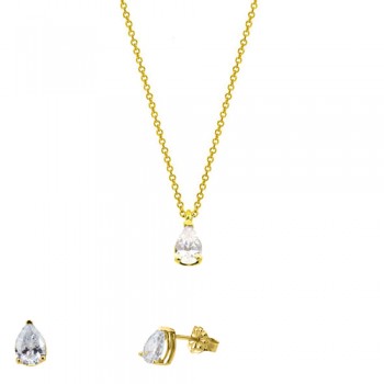 Χρυσό σετ σταγόνες Κ14