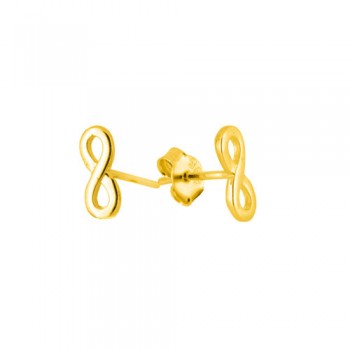 Χρυσά σκουλαρίκια άπειρο Κ14