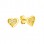 Χρυσά σκουλαρίκια καρδιές Κ14