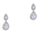 Λευκόχρυσα σκουλαρίκια σταγόνες Κ14 με ζιργκόν