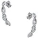 Κρεμαστά λευκόχρυσα σκουλαρίκια Κ14 με ζιργκόν